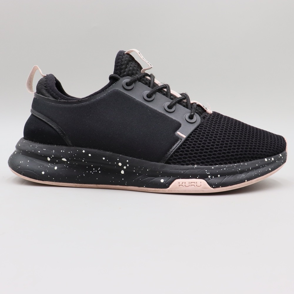 Kuru Atom Womens 7 Black Pink Speckled Midsole Athletic Running Shoes 20561270